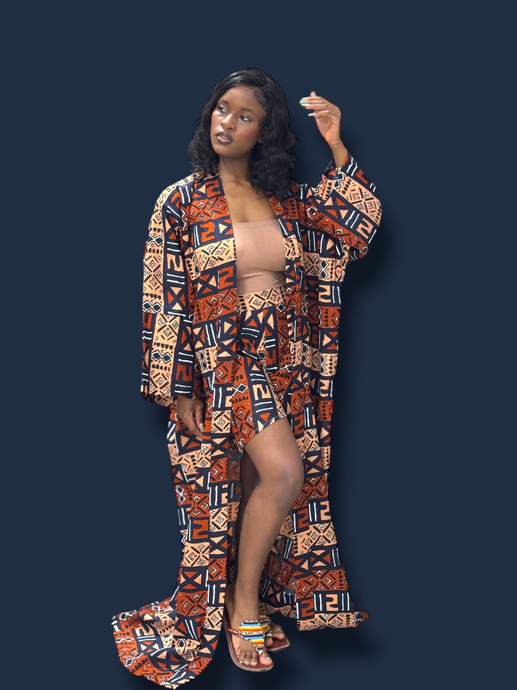 African two pieces short/ Abaya