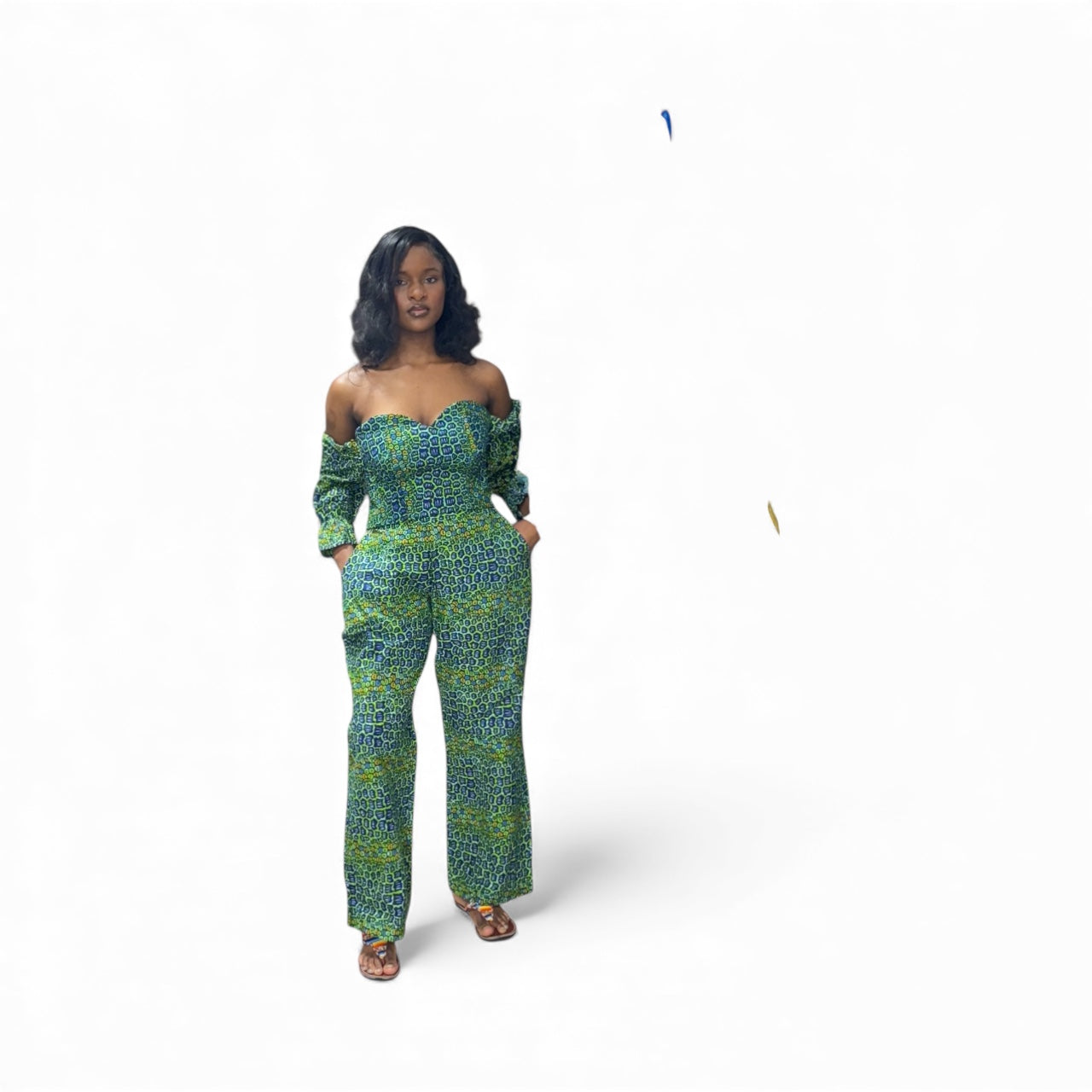 Two pieces pants/crop top