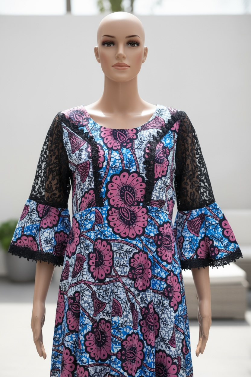African print maxi dress