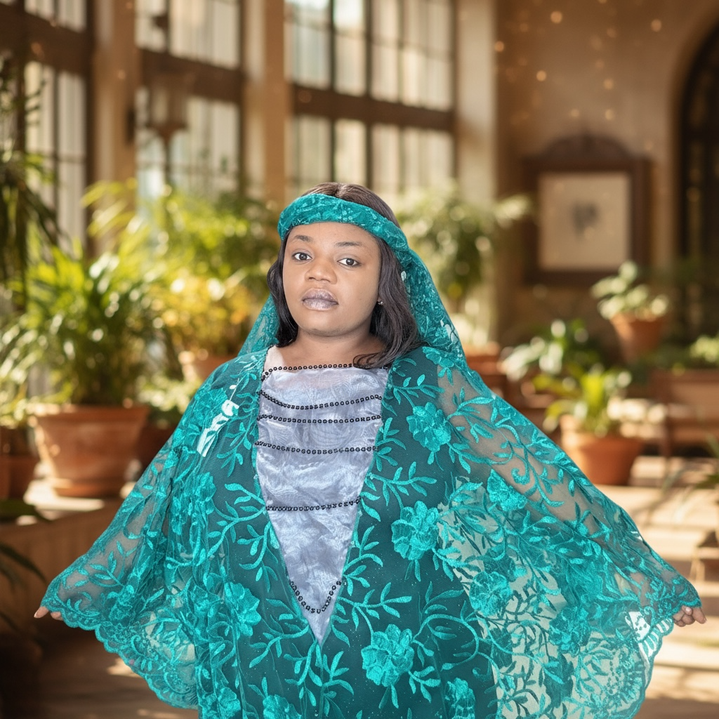 African lace dress