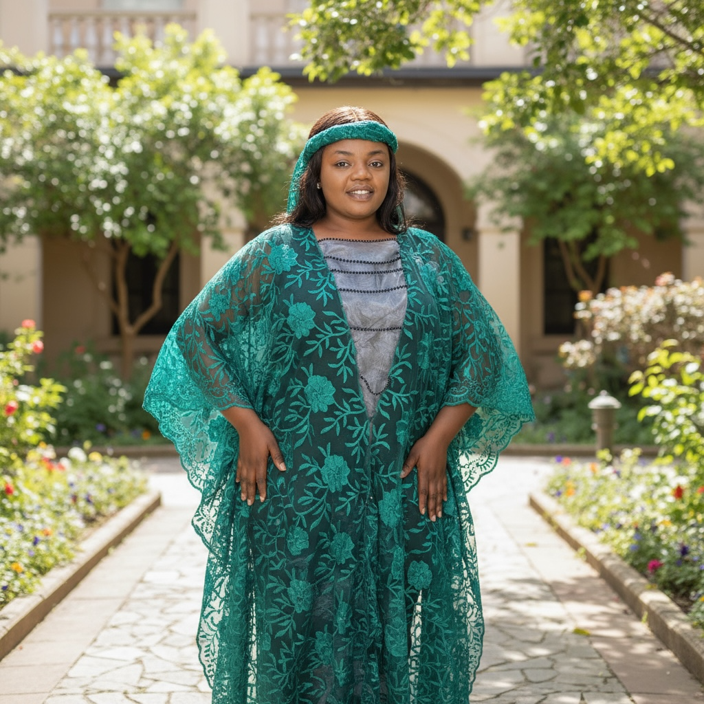 African lace dress