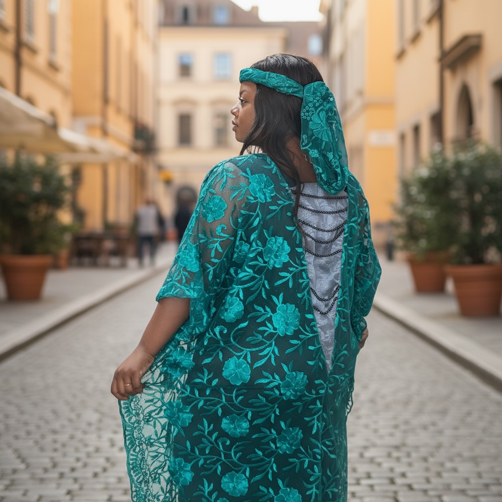 African lace dress
