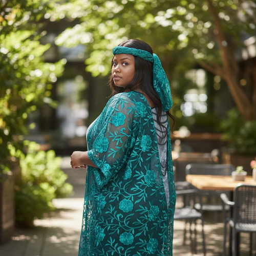 African lace dress