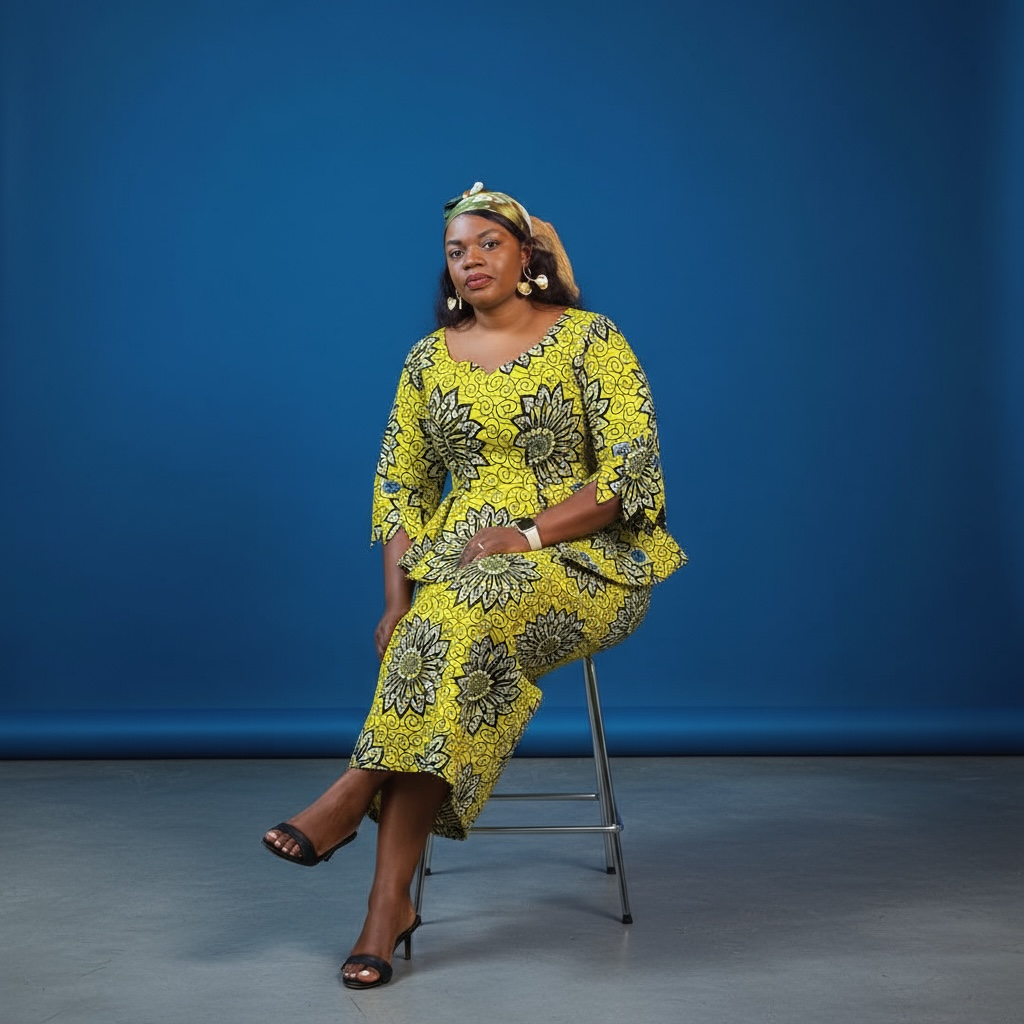 Two pieces African print blouse/Skirt set