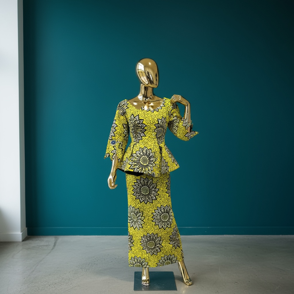 Two pieces African print blouse/Skirt set
