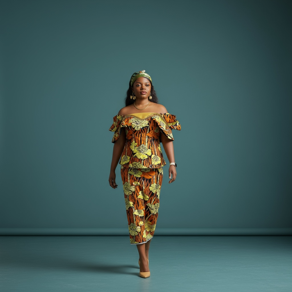 Two piece African print Blouse/Wrapper