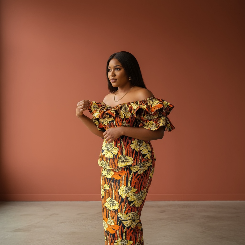 Two piece African print Blouse/Wrapper