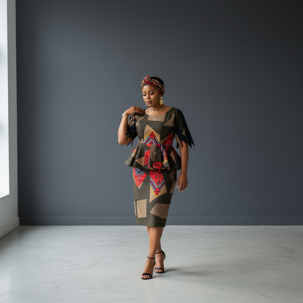 Two pieces African print Blouse/Skirt