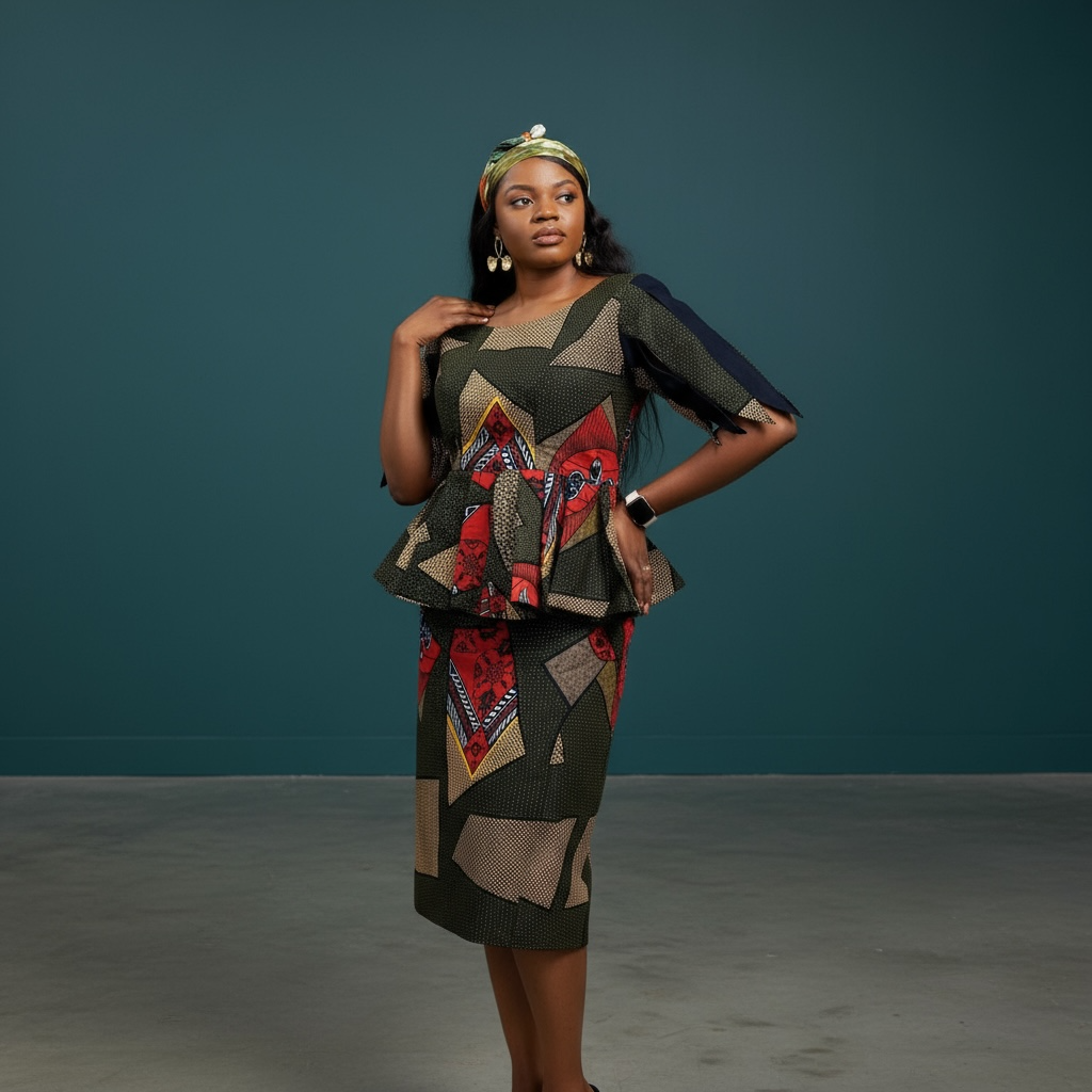 Two pieces African print Blouse/Skirt