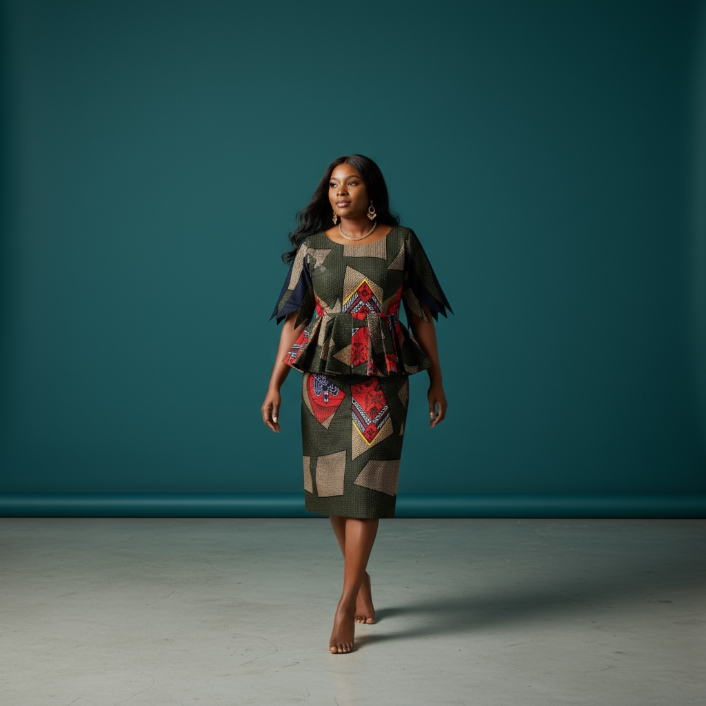 Two pieces African print Blouse/Skirt