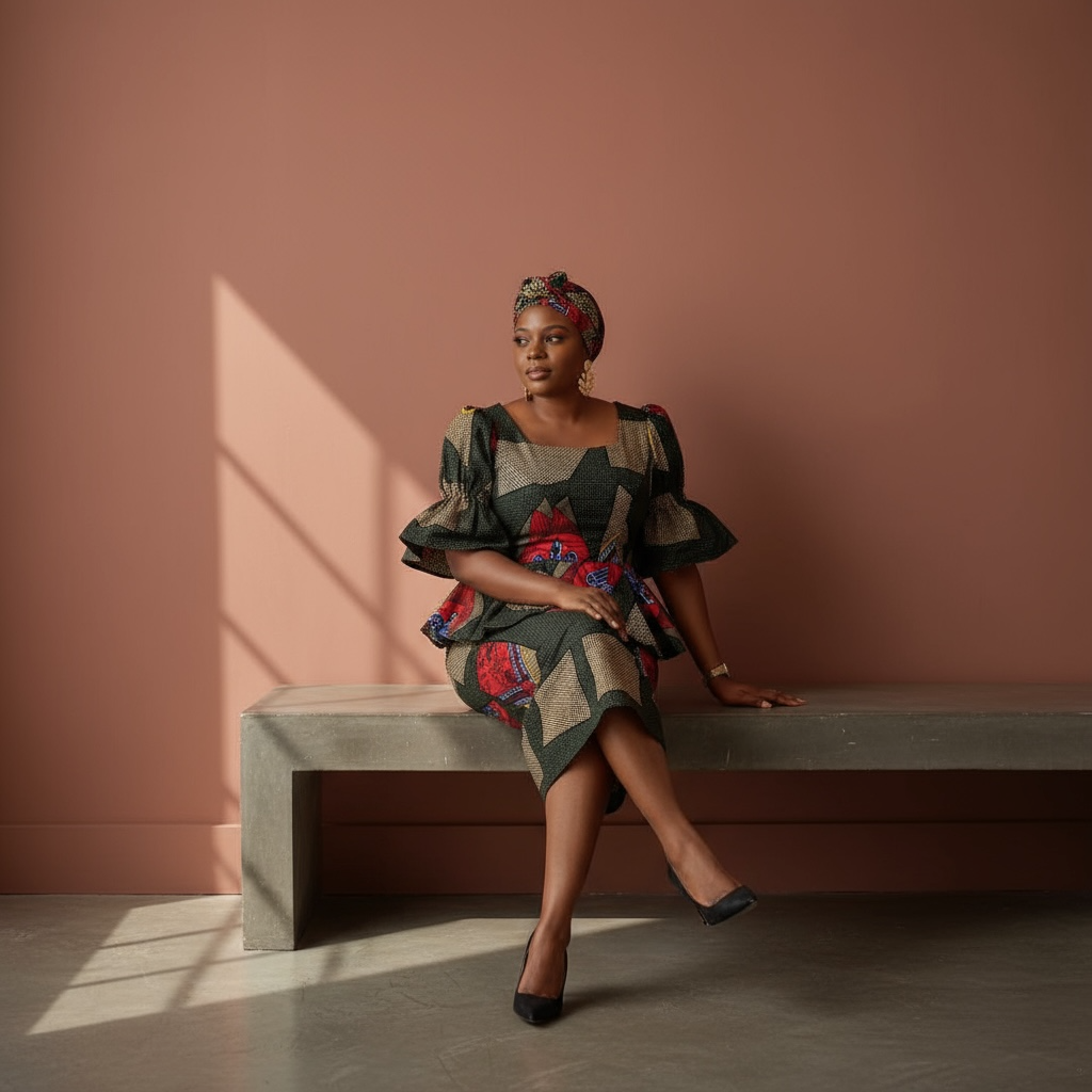 African print st of two