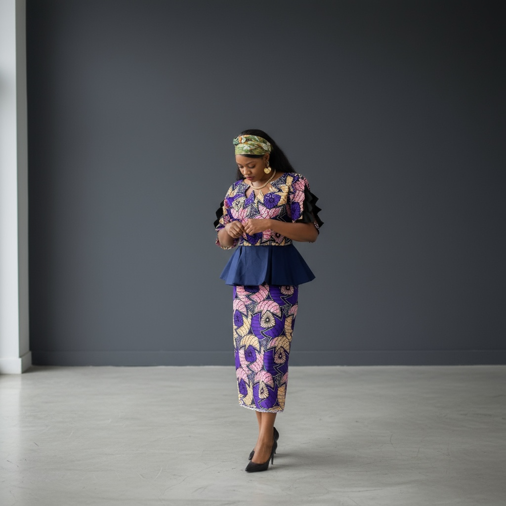 Two piece African print Blouse/Skirt