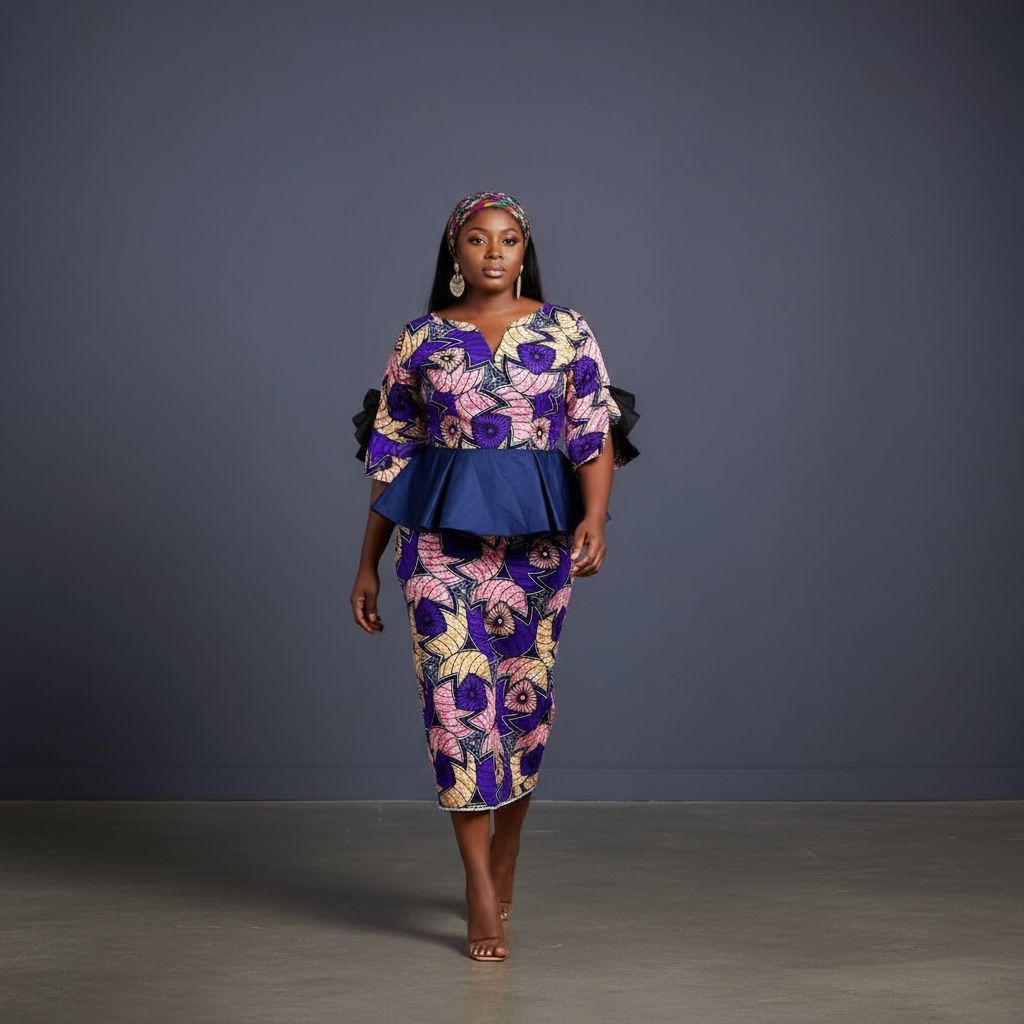 Two piece African print Blouse/Skirt